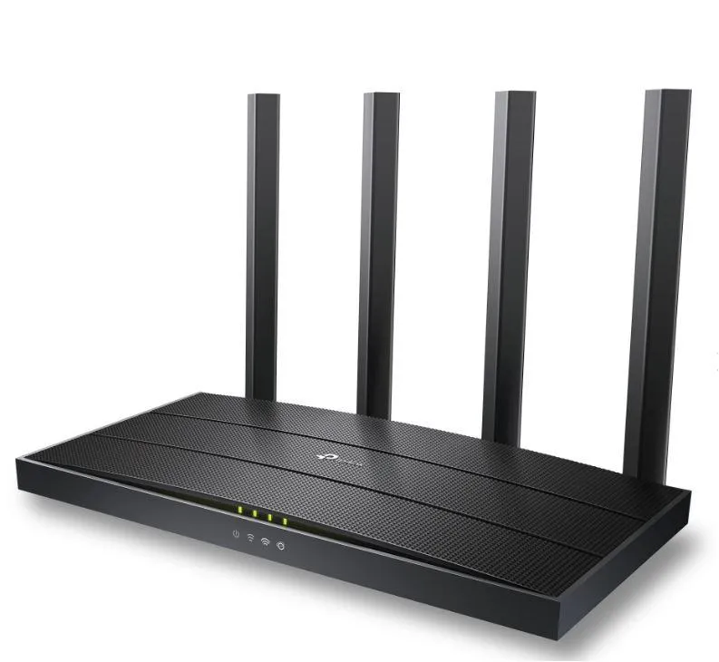 Router TP-Link Archer AX12 WiFi 6 cu 4 antene externe negre