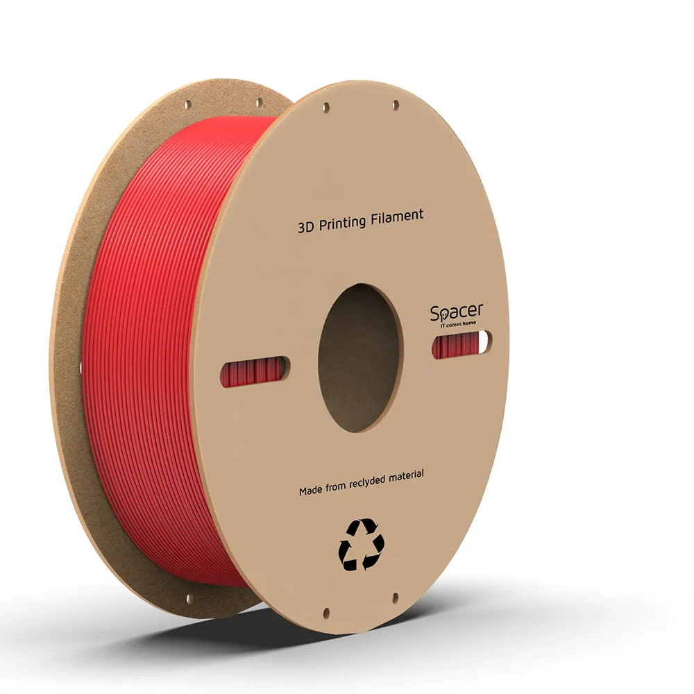 Bobina de filament PLA Spacer roșu 1.75mm pentru imprimantă 3D