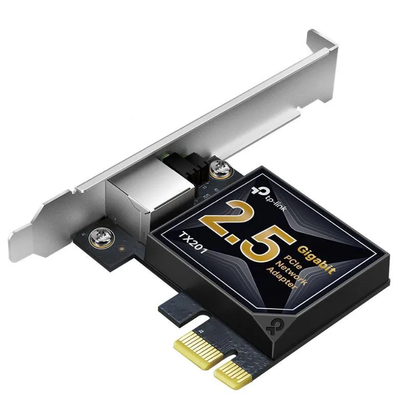Adaptor rețea intern TP-Link TX201 cu port RJ-45 și interfață PCI-E