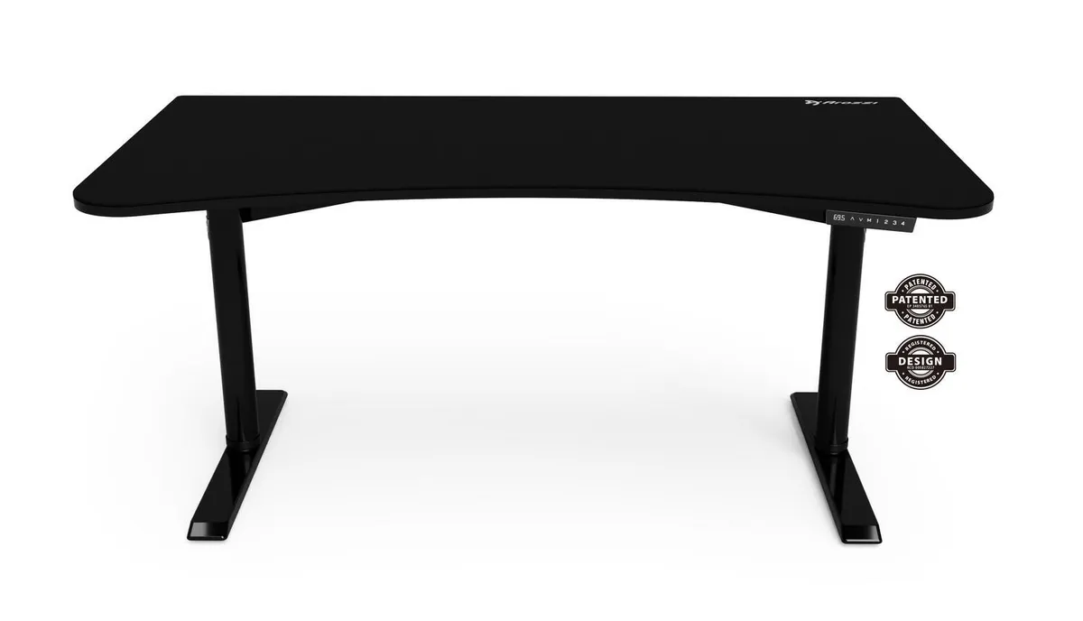 Scaun gaming Arozzi Arena Moto negru cu suport lombar ajustabil