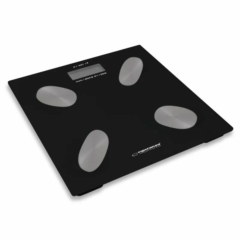Cântar de baie Esperanza Cha-Cha 180 Kg cu afișaj digital negru