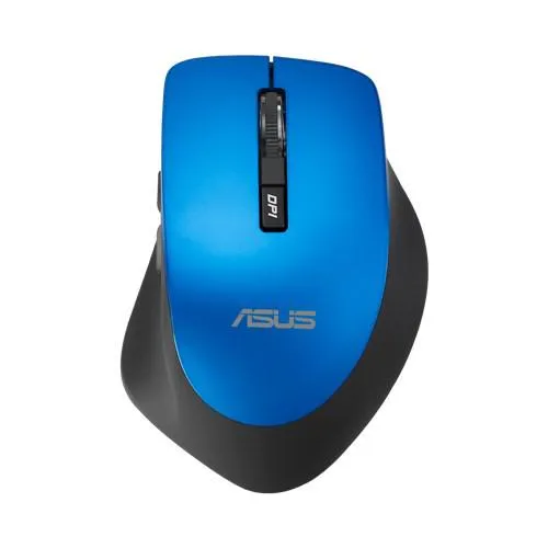 Mouse wireless ASUS albastru cu 6 butoane și senzor 1600 DPI