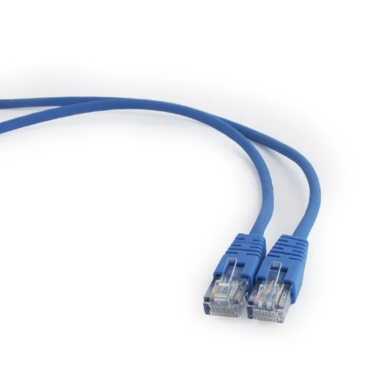 Cablu patch UTP Cat5e SPACER 10m albastru cu conductor cupru-aluminiu