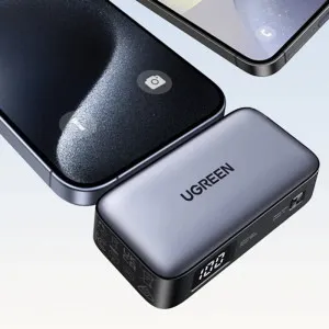 Power Bank Ugreen PB503 gri 5000mAh cu dual USB-C integrat