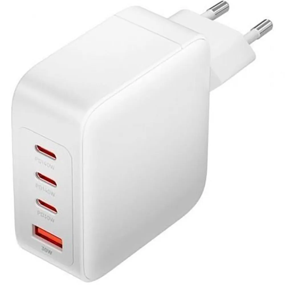 Alimentator retea Vention 280W cu 3 porturi USB-C si 1 USB-A, culoare alba