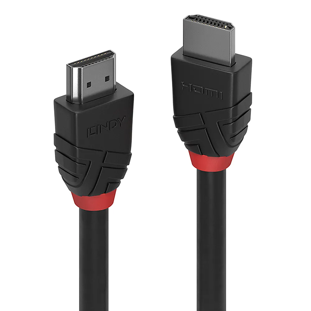 Cablu HDMI 2.0 Lindy negru 0.5m cu conectori auriți