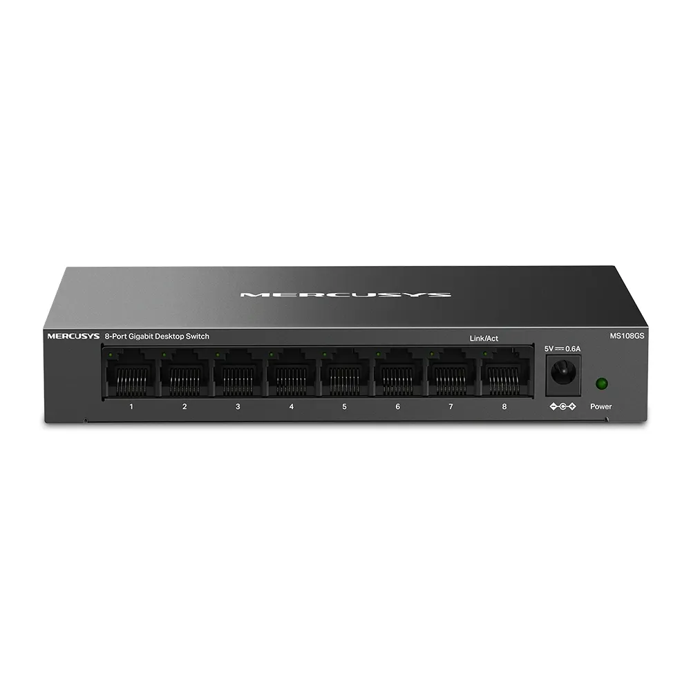 Switch Mercusys 8 porturi Gigabit carcasă metal MS108GS