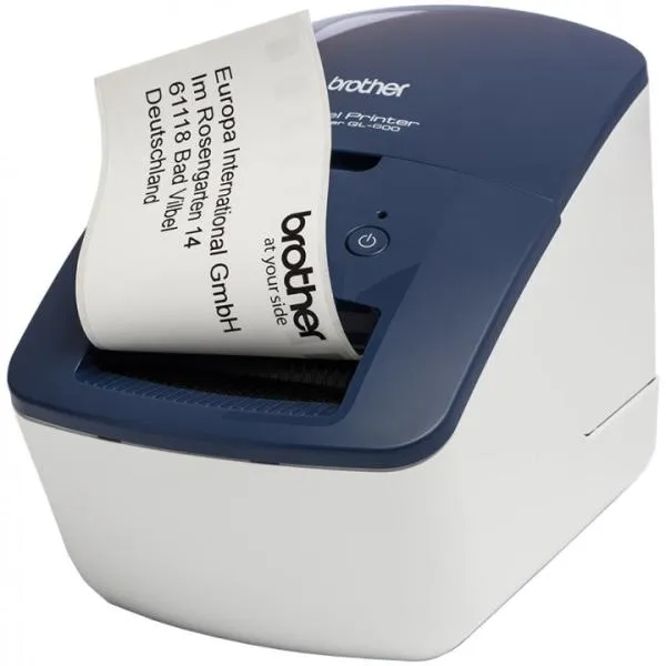 Imprimanta termica directa Brother QL-600B neagra cu panou de control