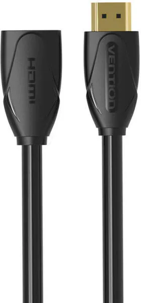 Cablu prelungitor HDMI negru Vention 0.5m cu suport 4K 60Hz