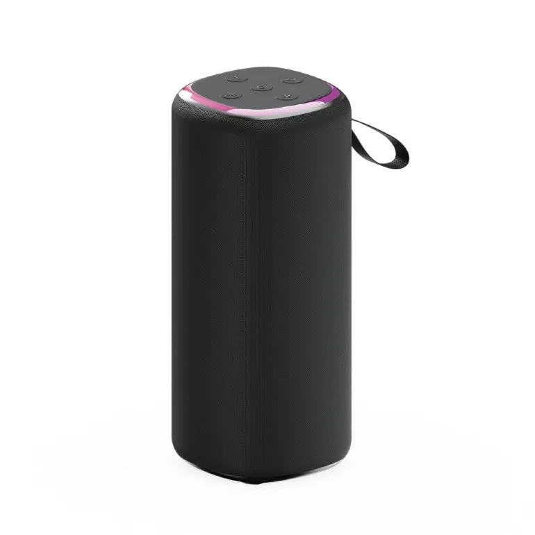 BOXE GEMBIRD portabile bluetooth, RMS: 10W (5W x 2), baterie 1200mAh, microSD, FM-radio, LED light, BT v5.3, 76x76x180mm, 530 grame, black, "SPK-BT-LED-08L" (timbru verde 0.03 lei)