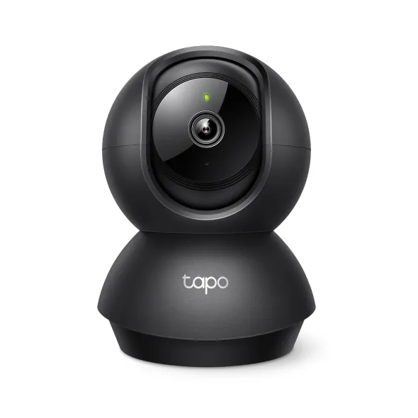 Cameră IP TP-Link Tapo C201 neagră, design cubic, front view