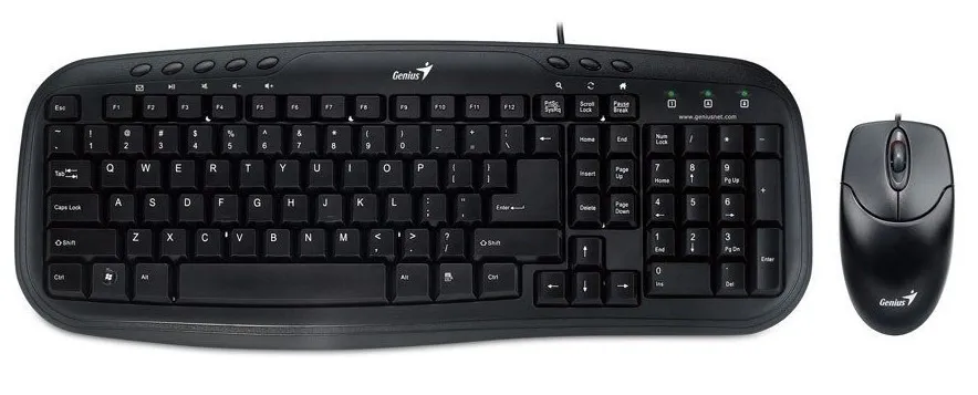 Kit tastatura 104 taste mouse optic Genius negru USB