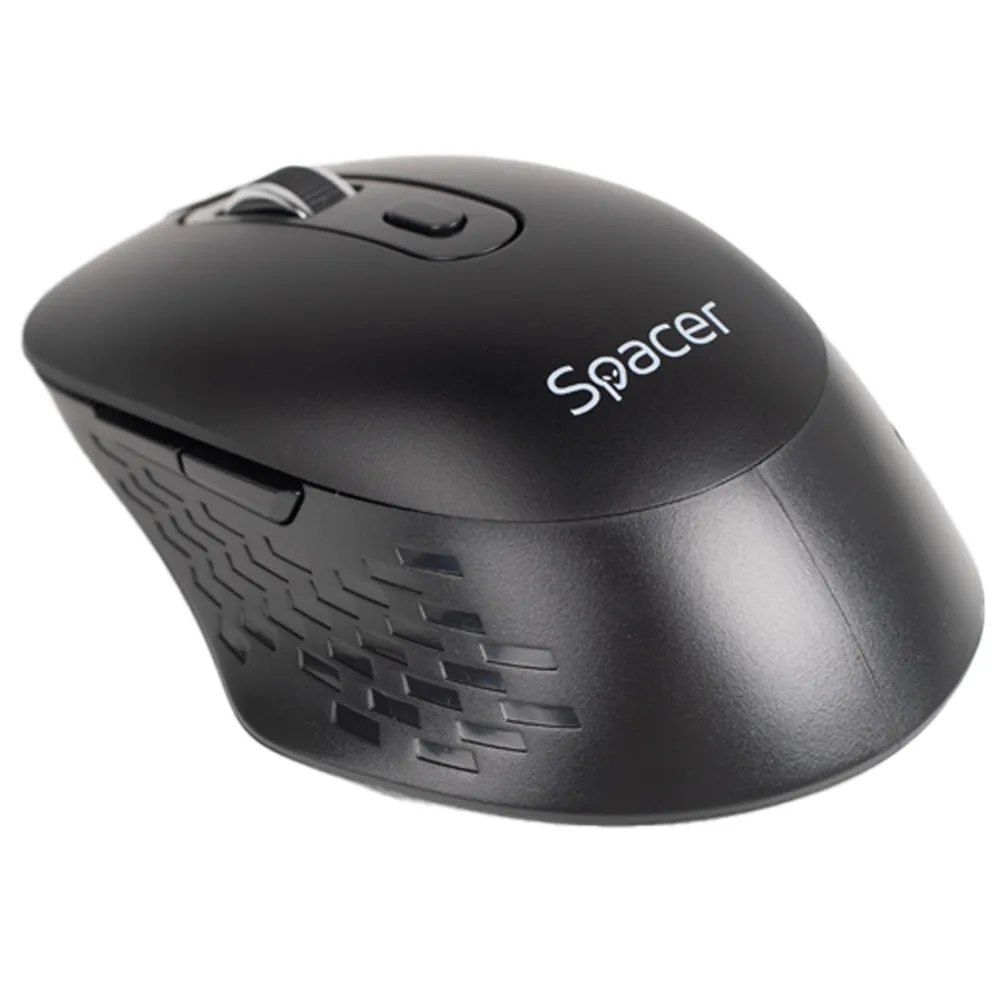 Maus wireless Spacer negru cu Bluetooth și 2.4GHz