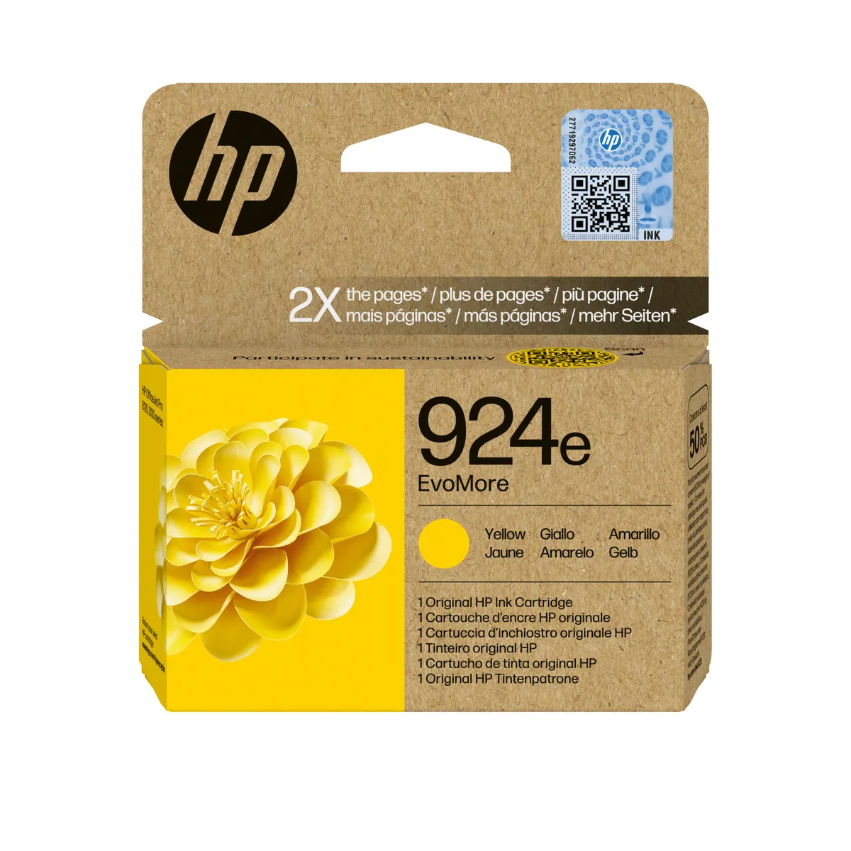 Cartus cerneala original HP 924E galben pentru imprimanta OfficeJet Pro