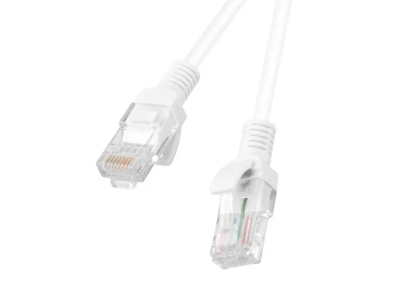 Patch cord CAT.6 UTP 1m alb Lanberg cu conectori RJ45