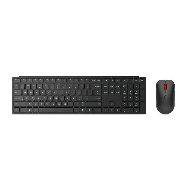 Set tastatura și mouse wireless Lenovo negru cu receptor USB