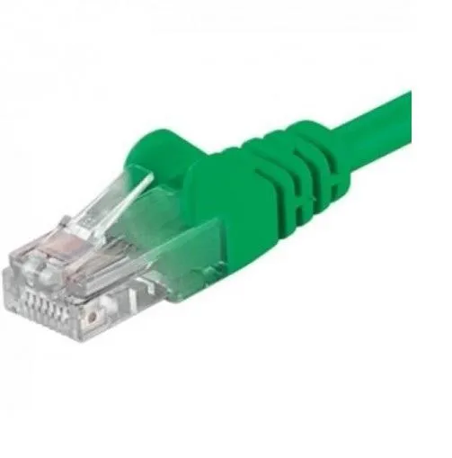 Cablu de rețea UTP Cat.5e 1m verde cu conectori RJ45