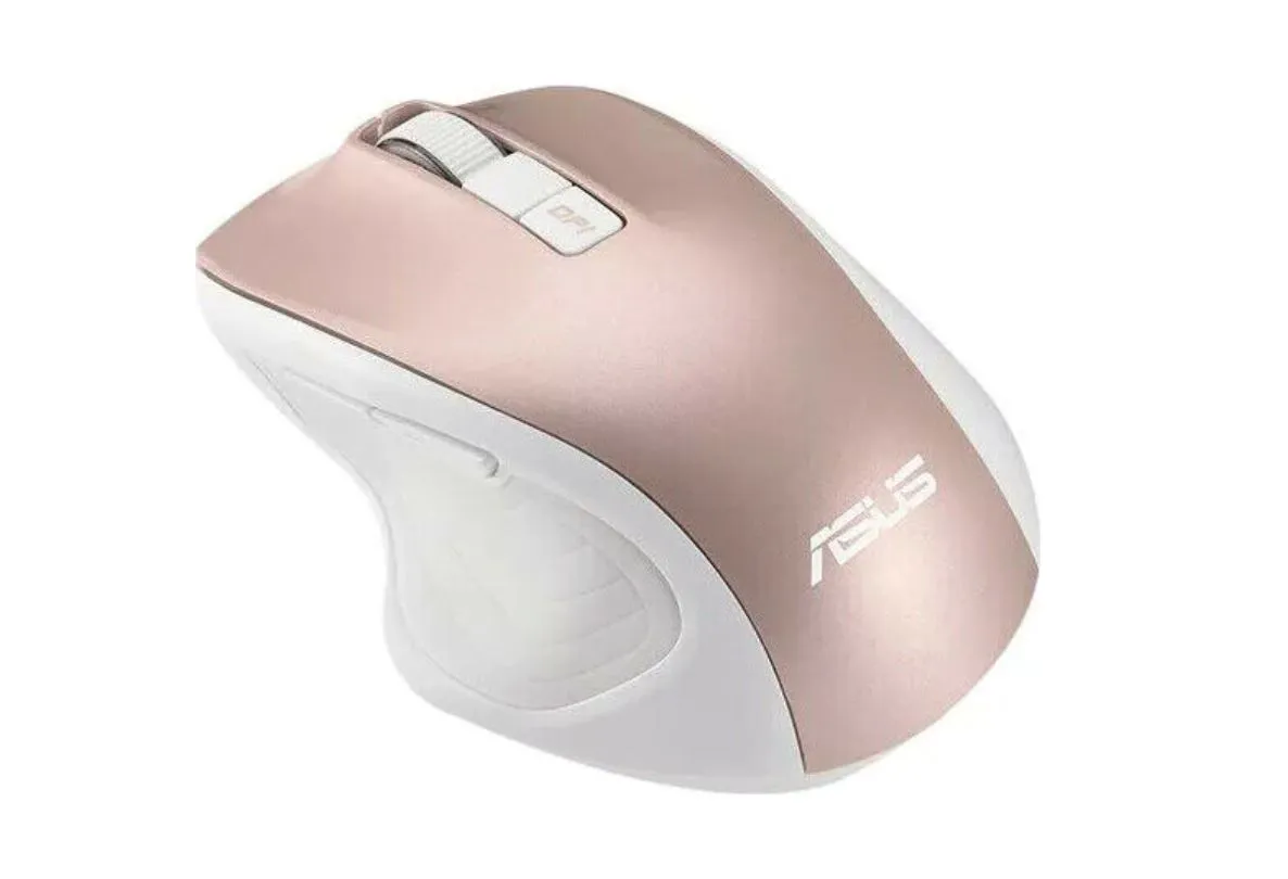 Șoricel wireless Asus MW202 alb cu 6 butoane și scroll