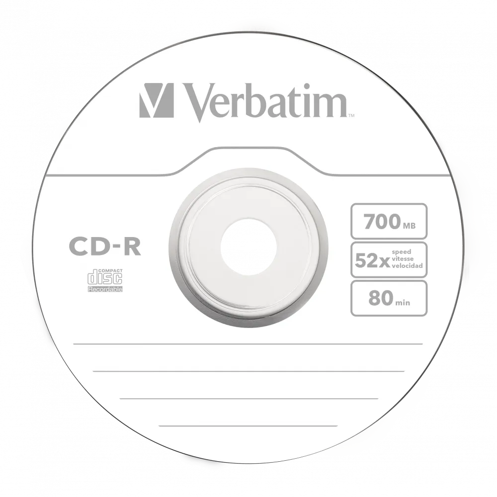 CD-R Verbatim 700MB 52X cu protecție extra în carcasă slim case