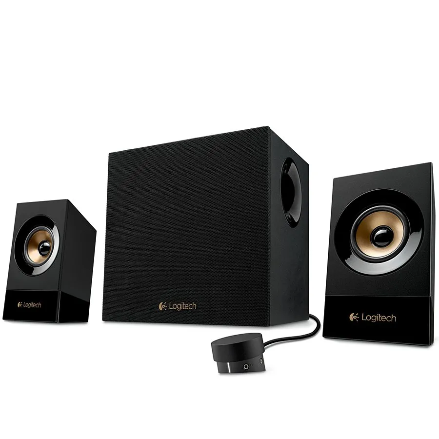 Boxe Logitech Z533 2.1 cu subwoofer, negru, vedere frontală