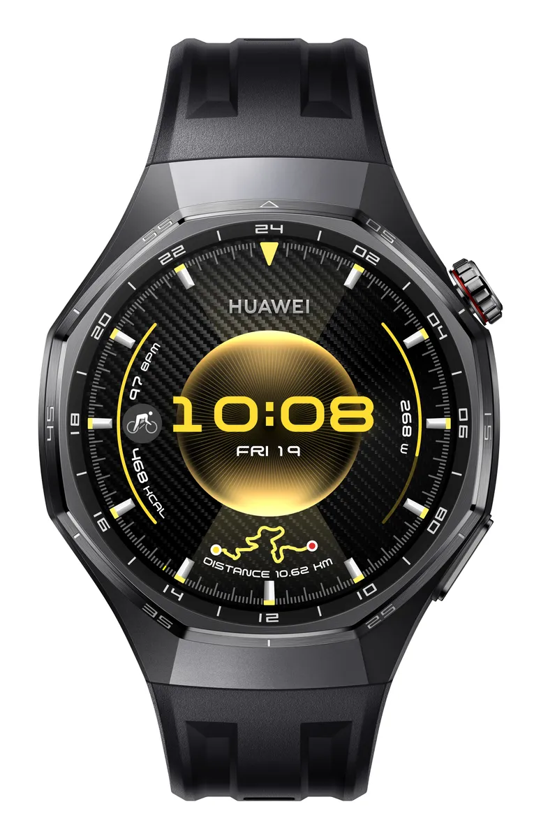 Smartwatch Watch GT 6 Pro, 46MM, Black Titanium Alloy Case, Black Fluoroelastomer Strap "55020FTU" (timbru verde 0.18 lei)