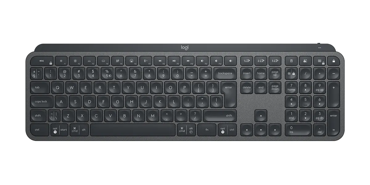 Tastatura Logitech MX Keys Bluetooth cu iluminare inteligentă, culoare grafite negru