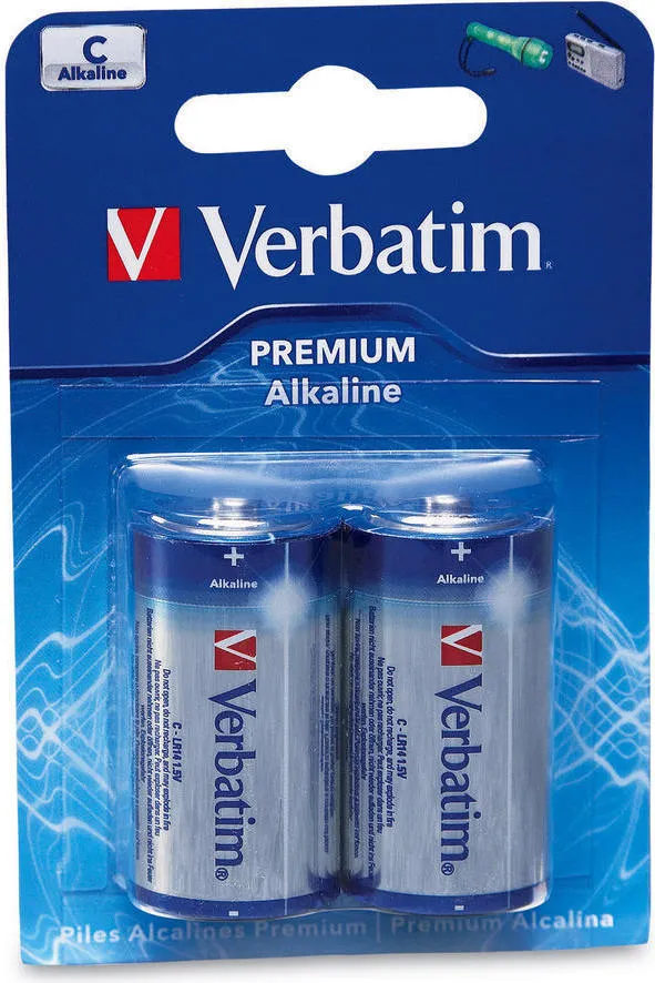 Baterii Verbatim C alcaline 1.5V set 2 bucăți