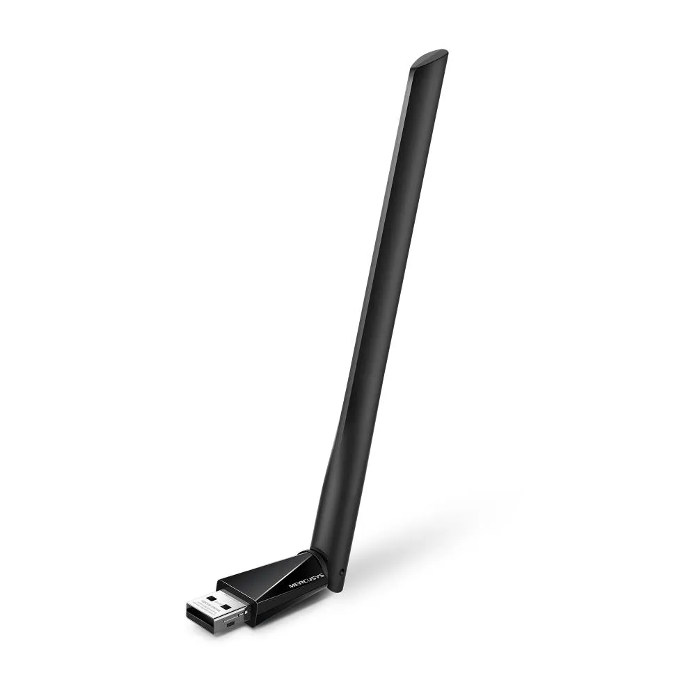 Adaptor rețea wireless Mercusys AC1300 cu antena externă și port USB