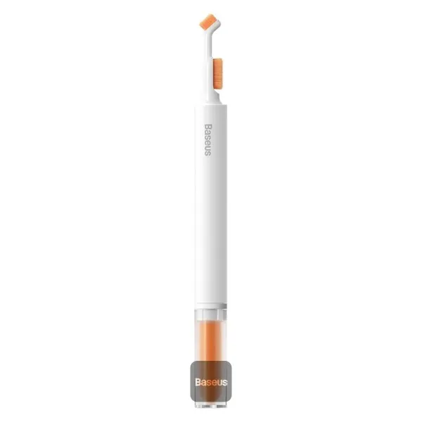 PERIE CURATARE Baseus, design retractabil, doua capete curatare si burete, perfecta pentru casti TWS, mouse, tastatura etc., alb "NGBS000002" - 6932172614188