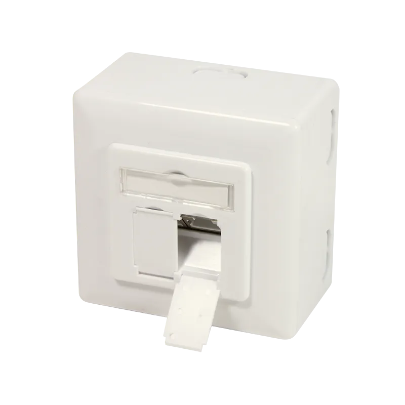 Priază RJ-45 Logilink aplicabilă Cat6A cu 2 ieșiri, ecranată, culoare alb pur