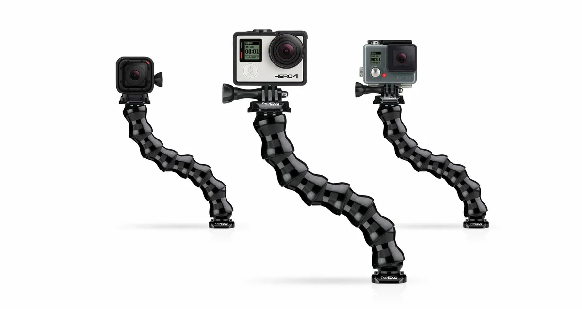 Suport gooseneck flexibil GoPro 20,3cm negru