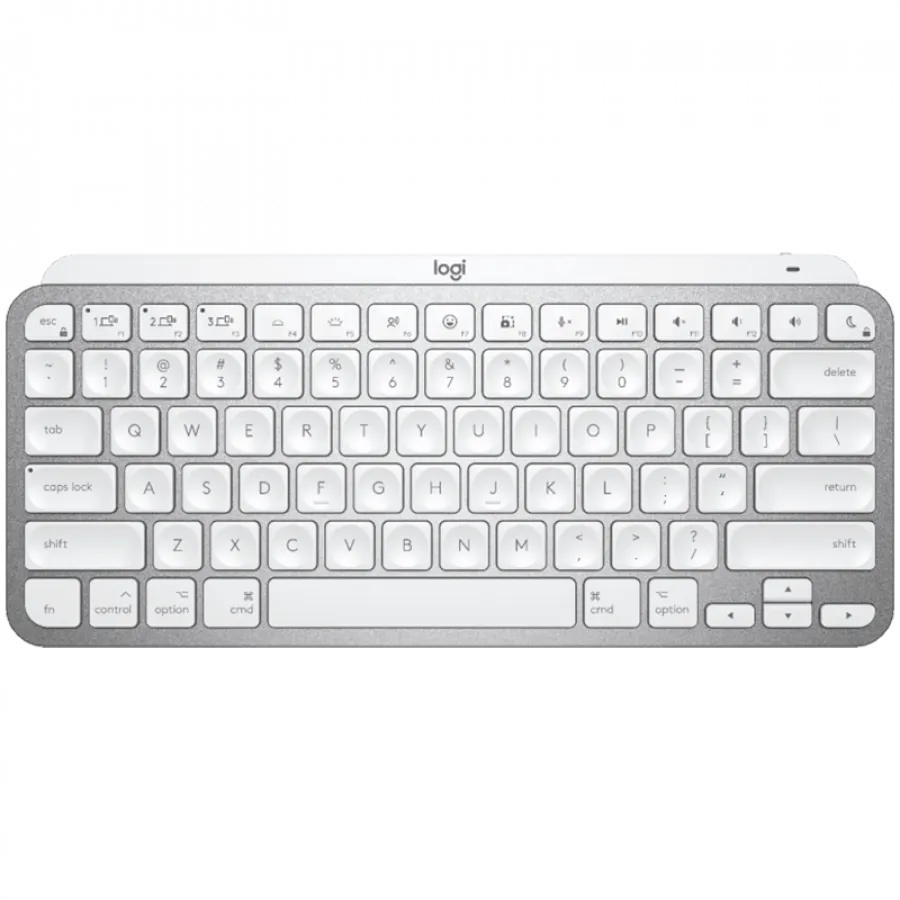 Tastatura Logitech MX Keys Mini gri deschis cu iluminare pentru Mac