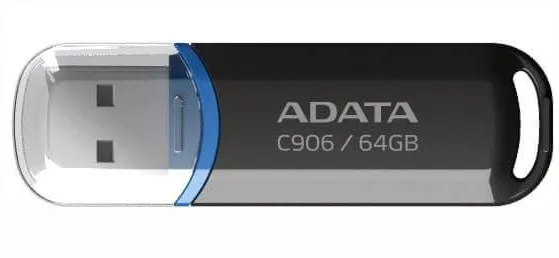 Stick USB 2.0 Adata 64 GB negru cu capac protector