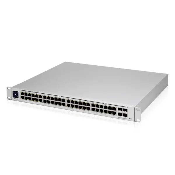 Switch PoE profesional Ubiquiti cu 48 porturi Gigabit și 4 SFP+