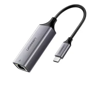 ADAPTOR RETEA Ugreen, "CM199" USB Type-C to Gigabit LAN Adapter, LED, gri "50737" (timbru verde 0.18 lei) - 6957303857371