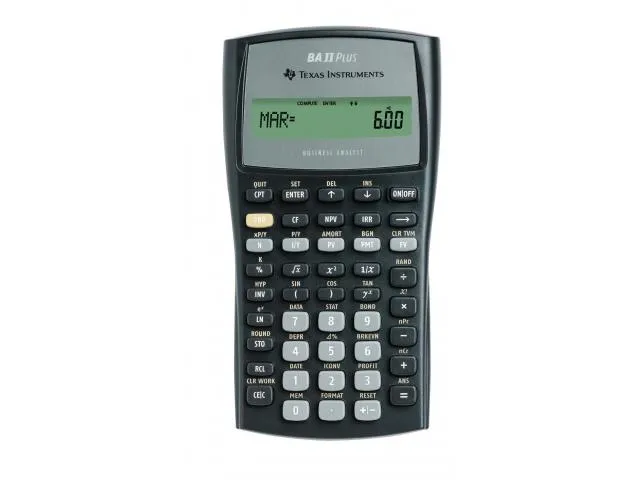 Calculator financiar Texas Instruments TI-BA II Plus culoare neagră