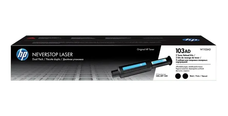 Pachet dual toner HP 103AD original negru cu timbru verde