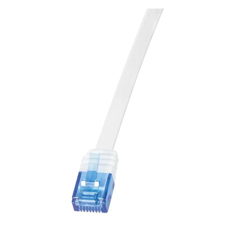 Patch cord UTP Cat6 Logilink alb, 1 metru, design plat