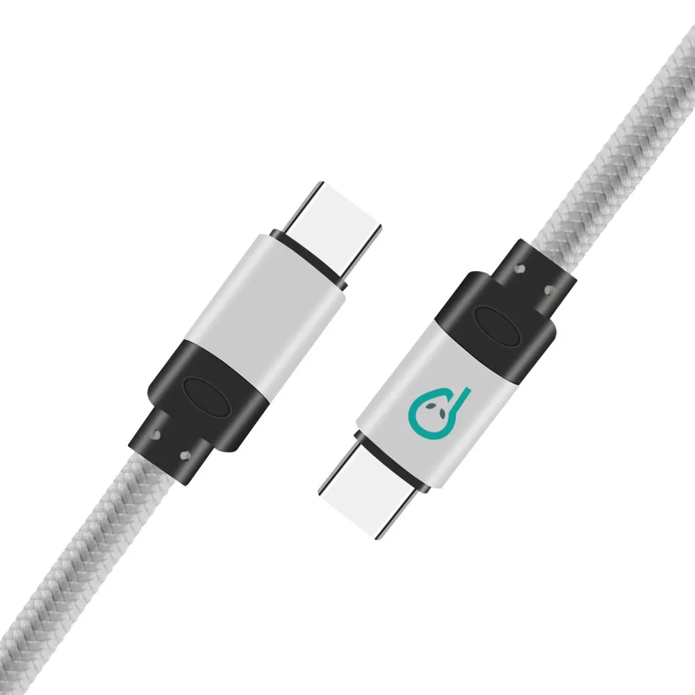 Cablu USB Type-C Spacer 1.8m cu îmbrăcaminte braided argintie