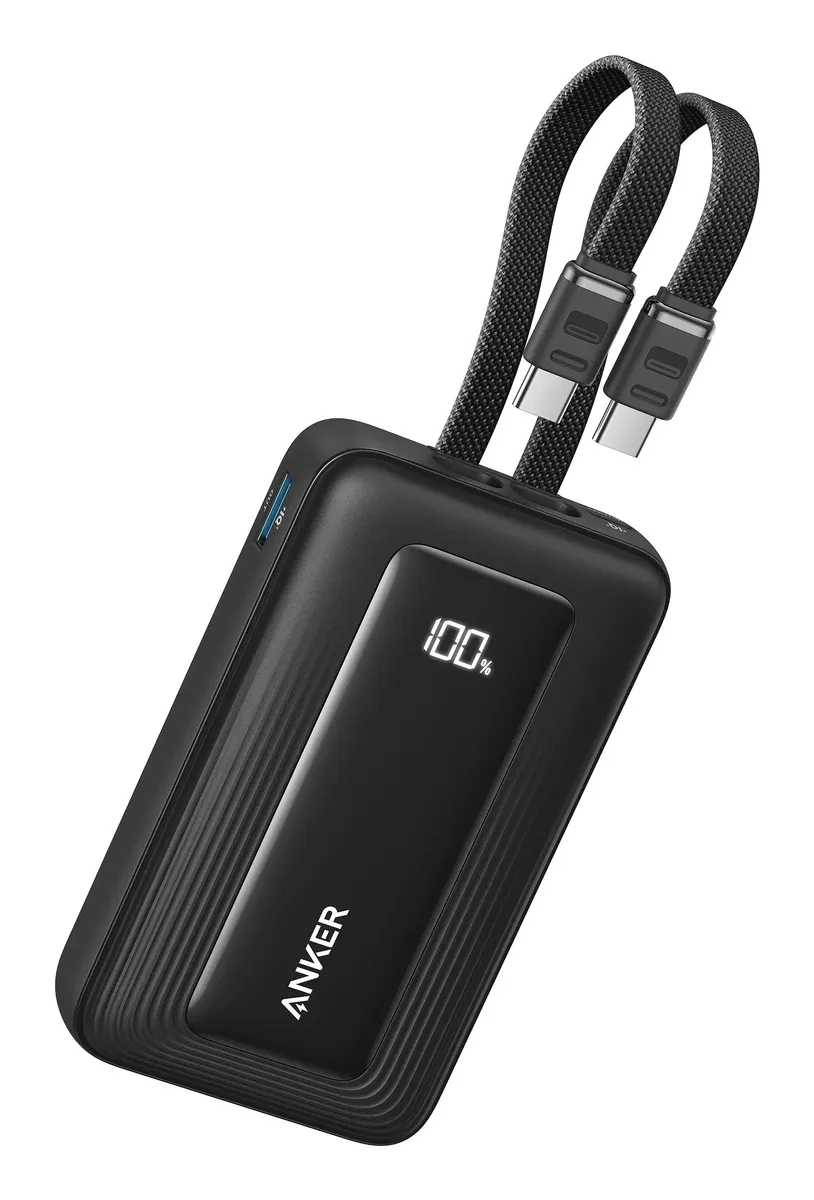 POWER BANK Anker "Zolo" 20.000 mAh, 45W Fast charge, 1 x USB-C, 1 x USB-A, afisaj electronic, cablu USB-C inclus, 362, negru, "A1681H12" (timbru verde 0.98 lei) - 194644287955