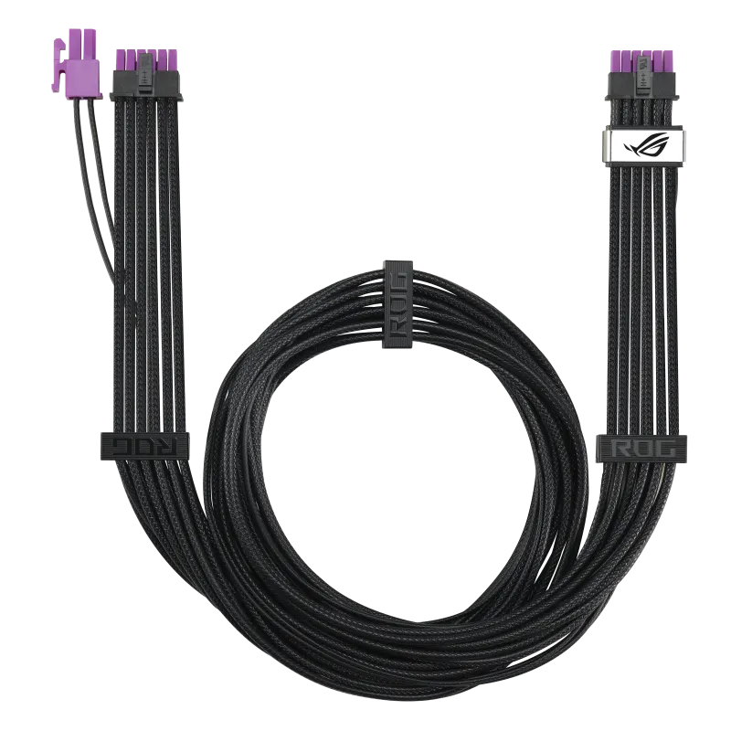 Cablu de alimentare ASUS ROG Equalizer negru cu conectori platinaţi