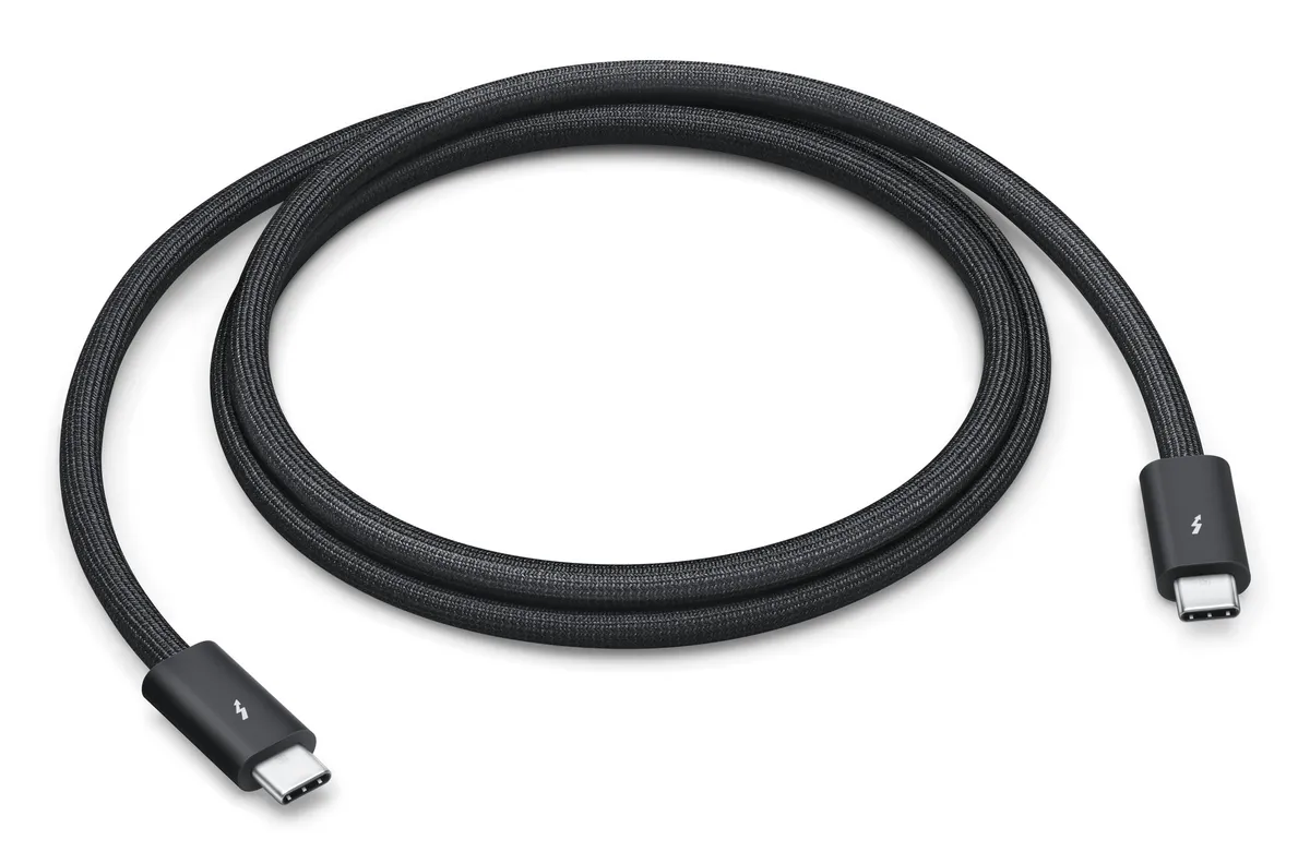 Cablu Thunderbolt 5 Pro Apple 1 metru cu conectori argintii
