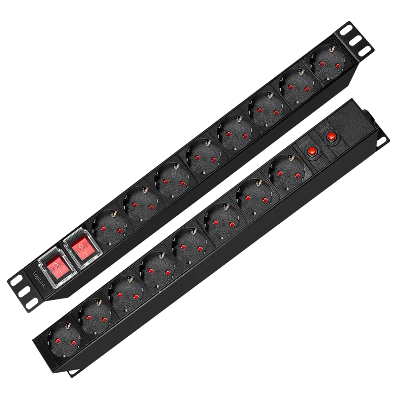 PDU Logilink 1U profesional cu 16 prize Schuko pentru rack 19 inch