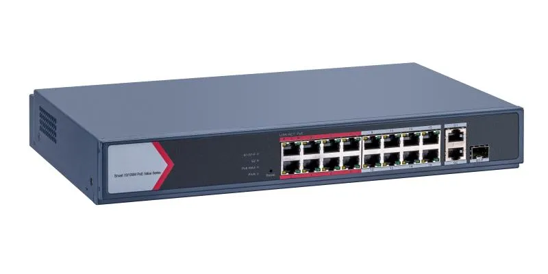 Switch de rețea Hikvision 18 porturi Gigabit PoE+ DS-3E1318P