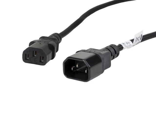 Cablu alimentare IEC C13 C14 1,8 m negru VDE Lanberg