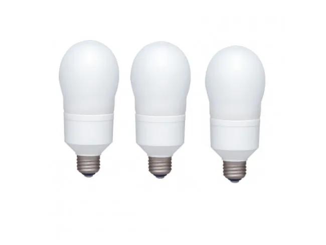 Set 3 becuri fluorescent Panasonic E27 18W lumină alb rece