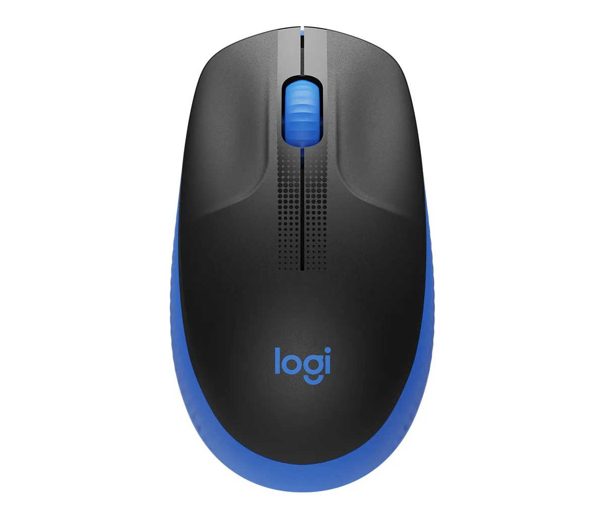Maus wireless Logitech M190 negru și albastru cu receptor 2.4GHz