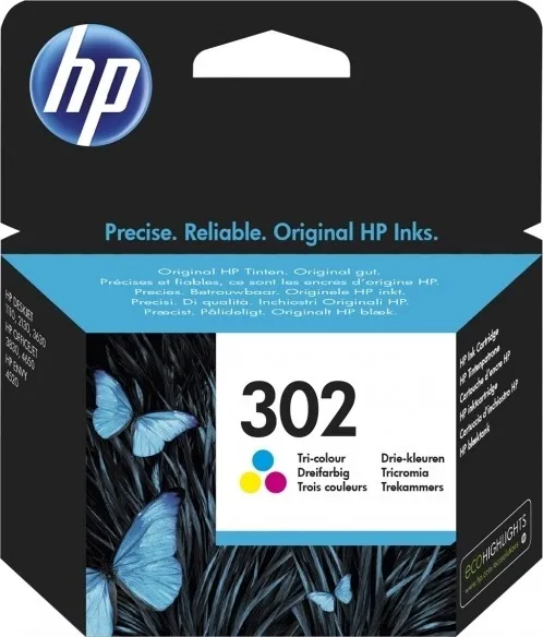Cartus cerneală original HP 302 Color pentru imprimantă DeskJet
