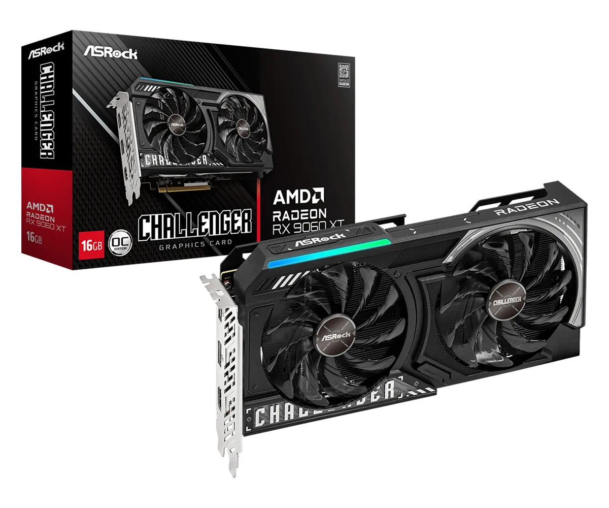 Placa video AsRock AMD Radeon RX 9060 XT 16GB cu cooler Challenger
