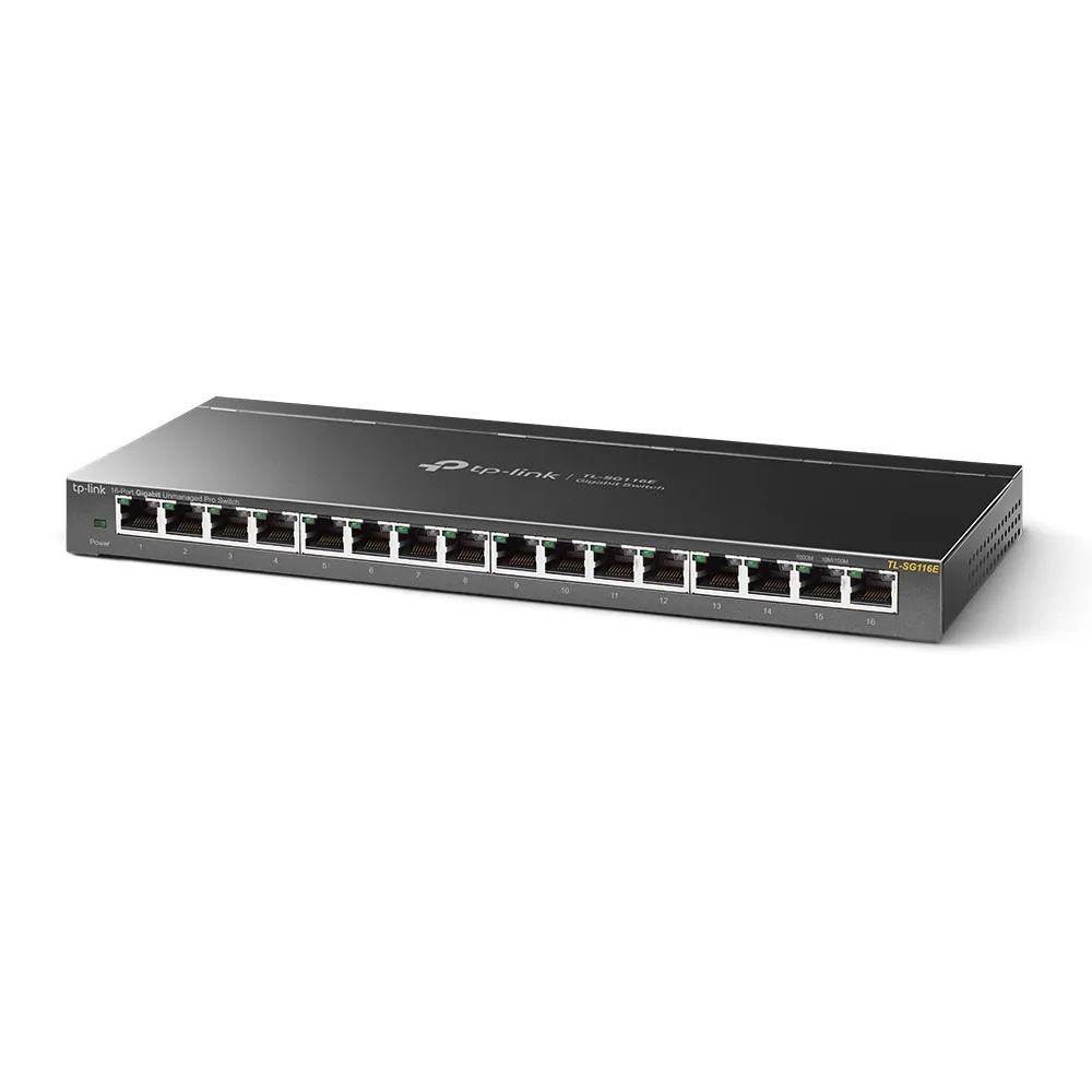 Switch TP-Link 16 porturi Gigabit cu carcasă metalică TL-SG116E